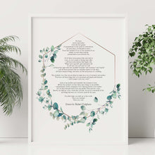 Load image into Gallery viewer, Union Poem Robert Fulghum Personalized Wedding poem wall art - Love Poem - Full Poem - Physical Art Print Without Frame