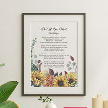 Load image into Gallery viewer, Dust If You Must Cute Poem Poster Print Illustrated Poetry Poem Print by Rose Milligan - Physical Art Print Without Frame
