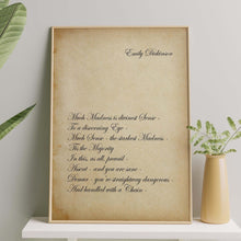Load image into Gallery viewer, Emily Dickinson Print Much Madness is divinest Sense - Poetry Wall art