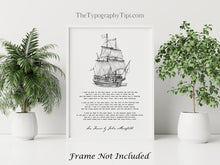 Load image into Gallery viewer, Sea Fever Poem by John Masefield Framed & Unframed Options