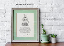 Load image into Gallery viewer, Sea Fever Poem by John Masefield Framed & Unframed Options