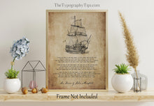 Load image into Gallery viewer, Sea Fever Poem by John Masefield Framed & Unframed Options