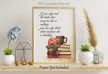 Load image into Gallery viewer, Haruki Murakami Quote If you only read the books that everyone else is reading Norwegian Wood Book Quote Framed & Unframed Options