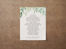 Load image into Gallery viewer, To Love at All Is to Be Vulnerable - C.S. Lewis Quote from The Four Loves - Book Art Print - Literary Wall Décor Framed & Unframed Options