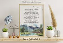 Load image into Gallery viewer, Norman Maclean Print Each one of us here today A River Runs Through It Quote - Framed And Unframed Options