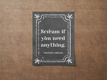 Load image into Gallery viewer, Morticia Addams Art Print: Spooky Addams Family Quote Decor