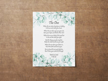 Load image into Gallery viewer, The One Personalized Wedding Poem Print – One Year Anniversary
