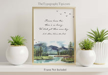 Load image into Gallery viewer, Winnie the Pooh Quote Rivers know this: there is no hurry. We shall get there some day. - A A Milne Framed & Unframed Options