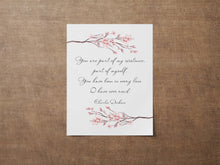 Load image into Gallery viewer, Charles Dickens Book Quote Print Great Expectations Love Quote You Are Part Of My Existence Literary Wall Art Framed & Unframed Options