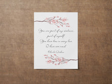 Load image into Gallery viewer, Charles Dickens Book Quote Print Great Expectations Love Quote You Are Part Of My Existence Literary Wall Art Framed & Unframed Options
