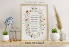 Load image into Gallery viewer, Charles Dickens Great Expectations Book Quote Print I loved her against reason, Love Quote Literary Wall Art Framed & Unframed Options