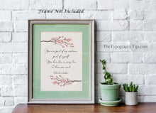 Load image into Gallery viewer, Charles Dickens Book Quote Print Great Expectations Love Quote You Are Part Of My Existence Literary Wall Art Framed & Unframed Options