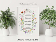 Load image into Gallery viewer, Charles Dickens Great Expectations Book Quote Print I loved her against reason, Love Quote Literary Wall Art Framed & Unframed Options