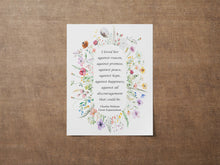 Load image into Gallery viewer, Charles Dickens Great Expectations Book Quote Print I loved her against reason, Love Quote Literary Wall Art Framed & Unframed Options