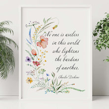 Load image into Gallery viewer, Charles Dickens Quote Doctor Marigold's Prescriptions Book Quote Print Literary Wall Art Framed & Unframed Options