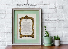 Load image into Gallery viewer, Mirror Poem By Sylvia Plath Poetry Print Literary Wall Art - Poem Wall Art - Framed & Unframed Options