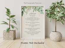 Load image into Gallery viewer, I Worried Poem By Mary Oliver Poem Poster Print - Mental Health Poem, Anxiety Poem Framed & Unframed Options