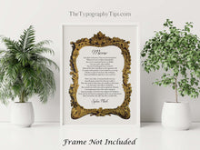 Load image into Gallery viewer, Mirror Poem By Sylvia Plath Poetry Print Literary Wall Art - Poem Wall Art - Framed & Unframed Options