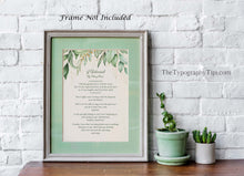 Load image into Gallery viewer, I Worried Poem By Mary Oliver Poem Poster Print - Mental Health Poem, Anxiety Poem Framed & Unframed Options