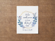 Load image into Gallery viewer, Victor Hugo Quote Print: Les Misérables Art "To love another person..."