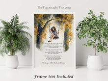 Load image into Gallery viewer, The Swing Poem Print By Robert Louis Stevenson - A Child's Garden of Verses - Framed & Unframed Options