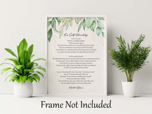 Load image into Gallery viewer, On Self-Knowledge Kahlil Gibran Poem Wall Art Print, Poetry wall art for self-discovery and awareness, The Prophet Framed & Unframed Options
