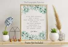 Load image into Gallery viewer, C S Lewis Quote Wall Art Poster, Made for another world, Framed & Unframed Options