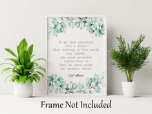 Load image into Gallery viewer, C S Lewis Quote Wall Art Poster, Made for another world, Framed & Unframed Options
