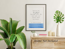 Load image into Gallery viewer, Mother Teresa Quote Print – Catholic Wall Art, Inspirational Christian Quote, Blue and White Religious Decor, St Teresa of Calcutta Gift