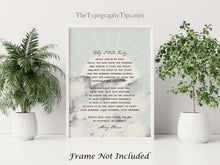 Load image into Gallery viewer, Why I Wake Early By Mary Oliver Poem Poster Print, Gratitude Poem, Framed & Unframed Options