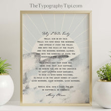 Load image into Gallery viewer, Why I Wake Early By Mary Oliver Poem Poster Print, Gratitude Poem, Framed & Unframed Options