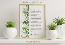 Load image into Gallery viewer, Brene Brown Quote Print, Owning our story... Power Of Our Light, Inspirational Wall Art Print Framed & Unframed