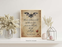 Load image into Gallery viewer, Dracula Book Quote Print Bram Stoker The light of all lights, Literary Wall Art Framed & Unframed Options