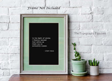 Load image into Gallery viewer, Albert Camus Quote - In the depth of winter, I finally learned that within me there lay an invincible summer book quote Typography print