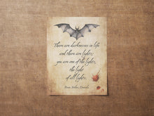 Load image into Gallery viewer, Dracula Book Quote Print Bram Stoker The light of all lights, Literary Wall Art Framed & Unframed Options
