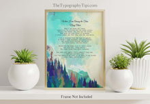 Load image into Gallery viewer, When I am Among the Trees By Mary Oliver Poem Poster Print, Vibrant Abstract Wall Art Framed & Unframed Options