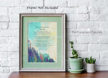 Load image into Gallery viewer, When I am Among the Trees By Mary Oliver Poem Poster Print, Vibrant Abstract Wall Art Framed & Unframed Options
