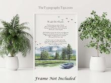 Load image into Gallery viewer, The Lake Isle of Innisfree by William Butler Yeats WB Yeats Poetry, Irish Wall Art Framed & Unframed Options