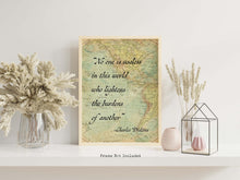 Load image into Gallery viewer, Charles Dickens Quote Doctor Marigold Book Quote Print Literary Wall Art, Our Mutual Friend Book Quote Framed & Unframed Options