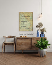 Load image into Gallery viewer, Charles Dickens Quote Doctor Marigold Book Quote Print Literary Wall Art, Our Mutual Friend Book Quote Framed & Unframed Options