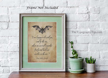 Load image into Gallery viewer, Dracula Book Quote Print Bram Stoker I am longing to be with you... Build our castles in the air Literary Wall Art Framed & Unframed Options