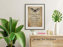 Load image into Gallery viewer, Dracula Book Quote Print Bram Stoker I am longing to be with you... Build our castles in the air Literary Wall Art Framed & Unframed Options