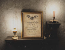 Load image into Gallery viewer, Dracula Book Quote Print Bram Stoker I am longing to be with you... Build our castles in the air Literary Wall Art Framed & Unframed Options