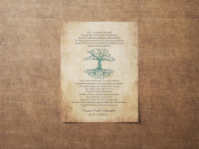Load image into Gallery viewer, Wedding Reading "One Tree Not Two" Captain Corelli Mandolin, Love is a temporary madness wedding poem wall art - Framed And Unframed Options