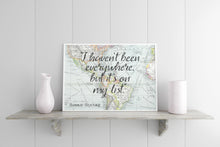 Load image into Gallery viewer, Susan Sontag Travel Quote Print: Vintage Map Wall Art