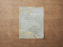 Load image into Gallery viewer, Kintsugi Definition Print – Japanese Philosophy Wall Art, Wabi-Sabi Decor, Healing and Resilience Gift, Gold Marble Aesthetic