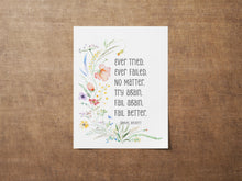 Load image into Gallery viewer, Samuel Beckett Quote Print – Fail Better Poster, Literary Wall Art, Motivational Office Decor, Inspirational Framed or Unframed Print