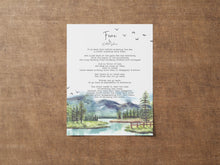 Load image into Gallery viewer, Kahlil Gibran Fear Poem Print – Watercolor River Landscape – Inspirational Literary Wall Art – Motivational Gift – Framed or Unframed