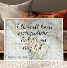 Load image into Gallery viewer, Susan Sontag Travel Quote Print: Vintage Map Wall Art