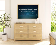 Load image into Gallery viewer, Peter Pan Quote Wall Art - Second Star to the Right Print - Nursery Decor, Kids Room, Adventure Theme, Starry Night Art, Framed or Unframed